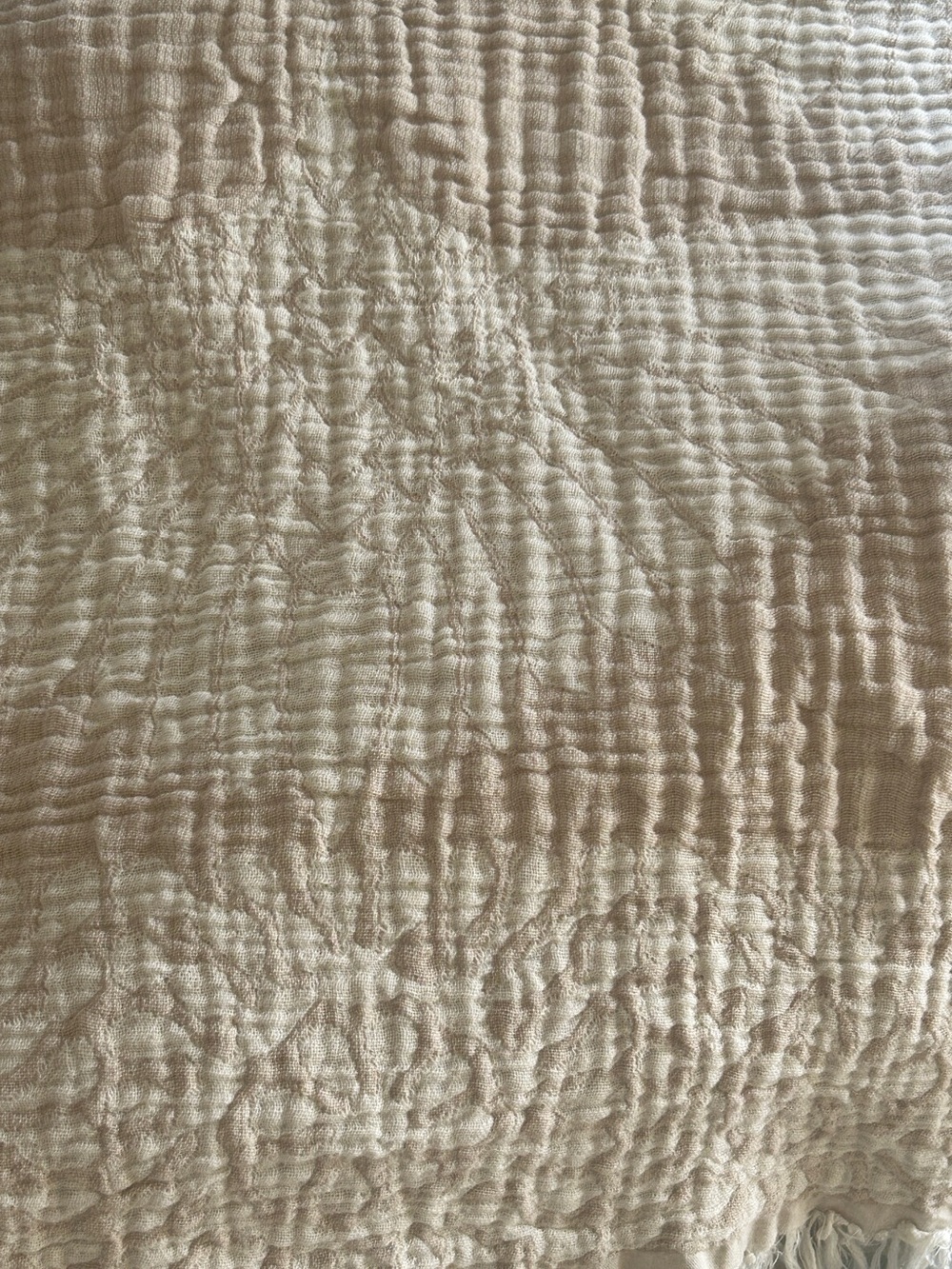 Modern Birds in Flight Crane Tan Cream Woven Organic Cotton Throw Size 55 x 75 - Picture 11 of 16
